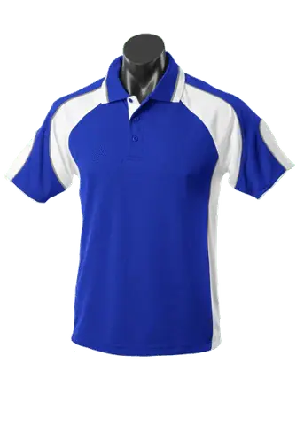 Aussie Pacific Men's Murray Polo Shirt 1300 Casual Wear Aussie Pacific Royal/White/Ashe S